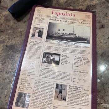 Esposito’s Italian - Menu - Italian Near Me - Tampa, Florida