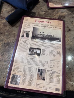 Menu photo 1 Esposito’s Italian Tampa, FL