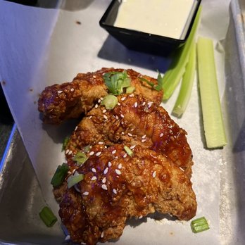 Dave & Buster's Myrtle Beach - 3 small chicken tenders for $12.99. Celery stick was bigger. - American Near Me - Myrtle Beach, South Carolina