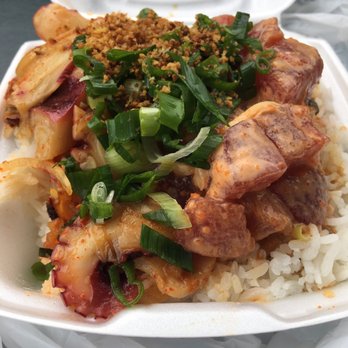 Ono Seafood - Thank you auntie!! 2/7 combo on white rice with extra Kukui nut and green onions - Seafood Near Me - Honolulu, Hawaii Ono Seafood - Thank you auntie!! 2/7 combo on white rice with extra Kukui nut and green onions - Seafood Near Me - Honolulu, Hawaii