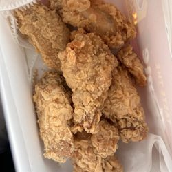 Lee's Famous Recipe Chicken - We didn't get spicy and they were not piping hot but still liked the breading