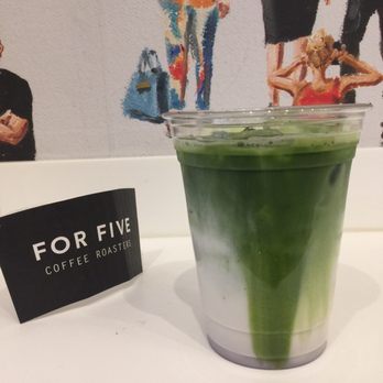 For Five Coffee Roasters - Green tea latte with lavender syrup - Coffee Roasteries Near Me - New York, New York