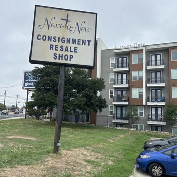 The Next To New shop - The sign on Burnet Road - Home Decor Near Me - Austin, Texas The Next To New shop - The sign on Burnet Road - Home Decor Near Me - Austin, Texas