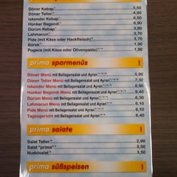 Prima - Yemek listesi :-)