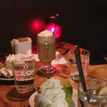 Cheesecake Etc - Our table with the Eggnog latte in the back - Desserts Near Me - Vancouver, British Columbia