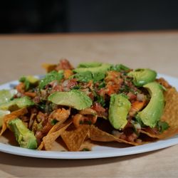 Shrimp chilaquiles