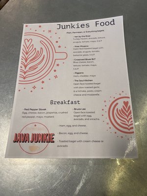 Menu photo 5 Java Junkie Provo Provo, UT