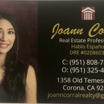 Joann Corral - Intero Real Estate Services - Hands down my go to real estate professional - Real Estate Agents Near Me - Corona, California Joann Corral - Intero Real Estate Services - Hands down my go to real estate professional - Real Estate Agents Near Me - Corona, California