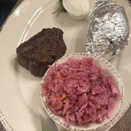 6 oz filet and coleslaw baked potato 6 oz filet and coleslaw baked potato