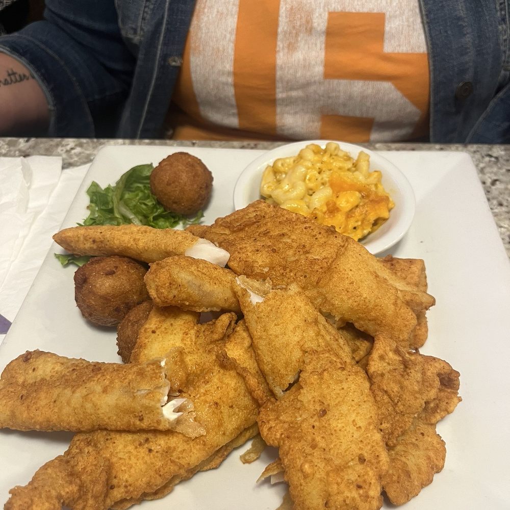 Pirate's Cove Restaurant - Fried Pile of Pollock - Seafood Near Me - Chesapeake, Virginia