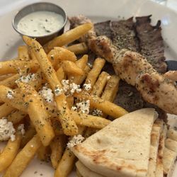 Greek Island Grill - Chicken and gyro platter