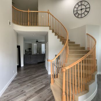 Famous Stairs - Before - An orange mess! - General Contractors Near Me Famous Stairs - Before - An orange mess! - General Contractors Near Me