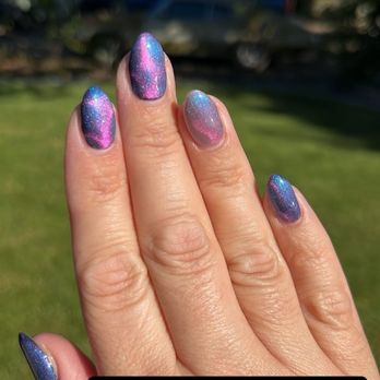 Splendor Nails & Spa - Cat Eye is only as good as the nail technician's magnet technique. Michelle killed these! They look like mini galaxies!! - Nail Salons Near Me - San Jose, California Splendor Nails & Spa - Cat Eye is only as good as the nail technician's magnet technique. Michelle killed these! They look like mini galaxies!! - Nail Salons Near Me - San Jose, California