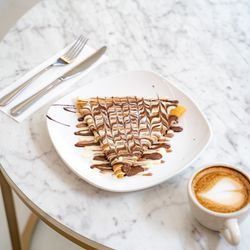 Crepe'resso - Triple Belgian Crepe with a Cappuccino