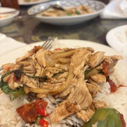 Basil chicken was delicious