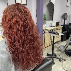 Color and curly cut