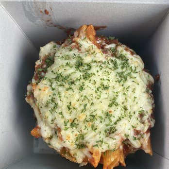The Crispy Chicken Cup - Top of chicken parm in box. - Chicken Shop Near Me - Beverly , Massachusetts