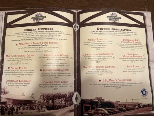 Menu photo 1 Mrs. Knott’s Chicken Dinner Restaurant Buena Park, CA Menu photo 1 Mrs. Knott’s Chicken Dinner Restaurant Buena Park, CA