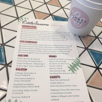 Little Sesame - Menu. Choose between sandwiches or hummus bowls. - Middle Eastern Near Me - Washington, DC, District of Columbia