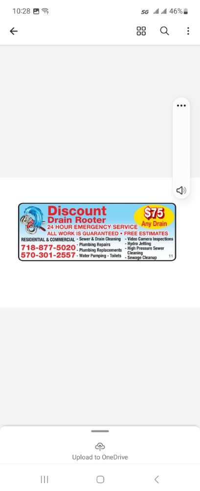Slide of Discount Drain Rooter