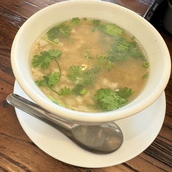 Peak Thai - Chicken soup for babies - good portion! - Noodles Near Me - Aurora, Illinois Peak Thai - Chicken soup for babies - good portion! - Noodles Near Me - Aurora, Illinois
