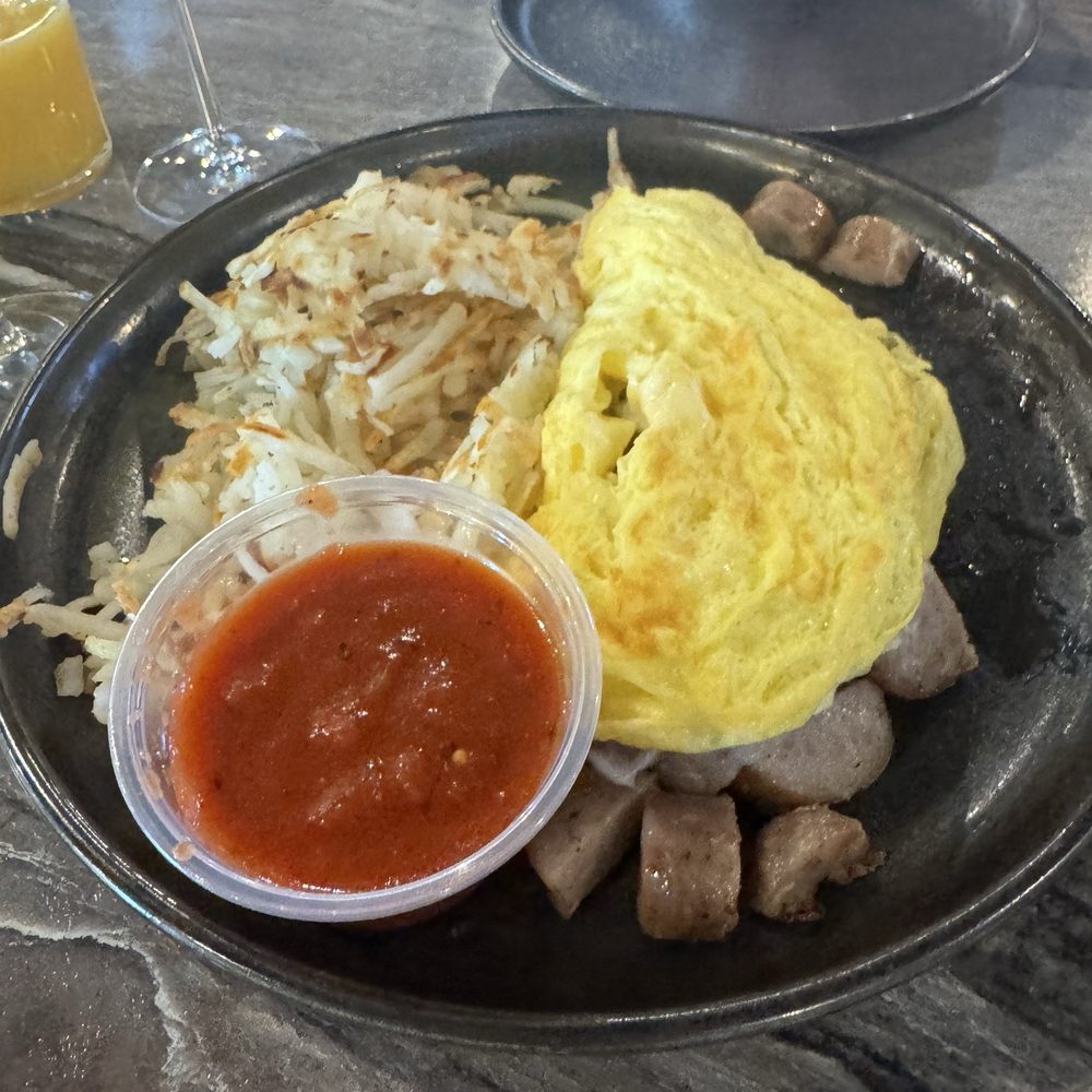 The Station Bar - Omelette with mid picante sauce. - Wine Bars Near Me - Herriman, Utah