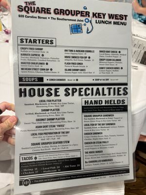 Menu photo 1 Square Grouper Key West, FL