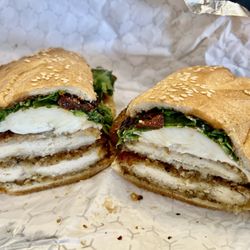 Eddie’s Little Shop and Deli - #21 Chicken Cutlet, sundried tomato, fresh Mozzarella, Arugula. Outstanding.