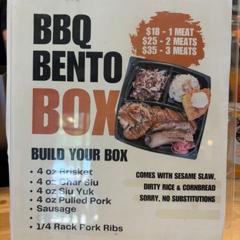 Smoke Queen Barbecue - Bento Box Menu - Barbeque Near Me - Garden Grove, California