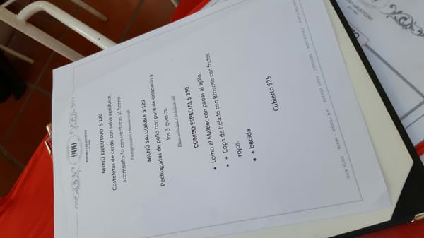 Menu photo 1 Novecento Córdoba, X Menu photo 1 Novecento Córdoba, X