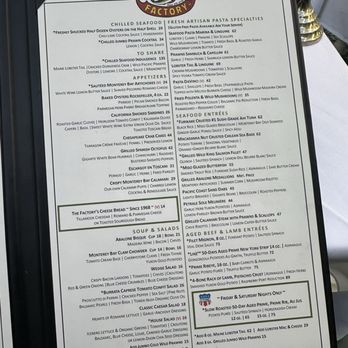 The Sardine Factory - Menu - Steakhouses Near Me - Monterey, California