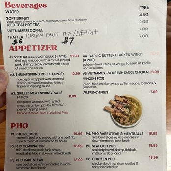 Pho Wynn - Menu (front) - Vietnamese Near Me - Hanford, California