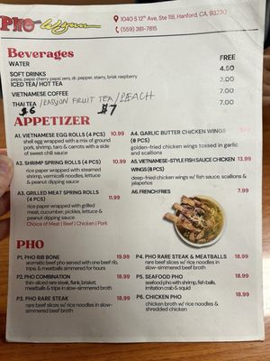 Menu photo 3 Pho Wynn Hanford, CA