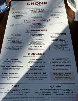 Menu photo 1 Chomp Kitchen and Drinks Newport, RI