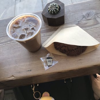 Devout Coffee - Iced latte with mocha flavor and raisin cookie Ft.cute pin they have for sale - Coffee Roasteries Near Me - Fremont, California Devout Coffee - Iced latte with mocha flavor and raisin cookie Ft.cute pin they have for sale - Coffee Roasteries Near Me - Fremont, California