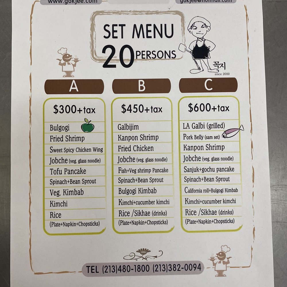 Gok Jee Food - Menu - Caterers Near Me - Los Angeles, California Gok Jee Food - Menu - Caterers Near Me - Los Angeles, California