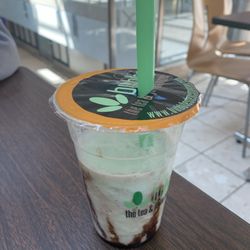 Bubbles The Tea & Juice - Shamrock shake. Highly recommended.