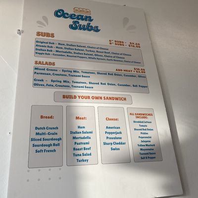 Menu photo 4 Ocean Subs San Francisco, CA