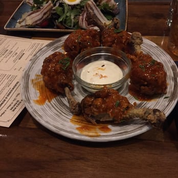 The Franklin Room - Chicken Drumettes and Pancetta salad. Both amazing! - American Near Me - Chicago, Illinois