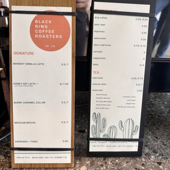 Black Ring Coffee Roasters - Menu - Coffee Roasteries Near Me - Long Beach, California
