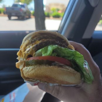 In-N-Out Burger - 3X3 Animal style I got one of the few shaded parking spaces. - Burgers Near Me - Keizer, Oregon In-N-Out Burger - 3X3 Animal style I got one of the few shaded parking spaces. - Burgers Near Me - Keizer, Oregon