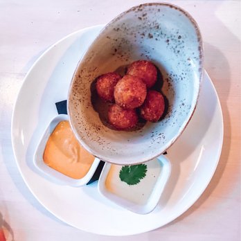 The Peached Tortilla - Kimchi Arancini Balls - Asian Fusion Near Me - Austin, Texas