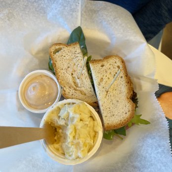 The Hungry Caterpillar - Black bean burger with potato salad. - Vegan Near Me - Jacksonville, Florida The Hungry Caterpillar - Black bean burger with potato salad. - Vegan Near Me - Jacksonville, Florida