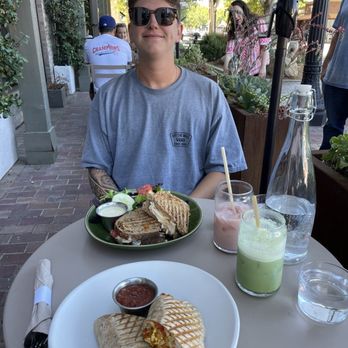 Eat Real Cafe - Vegan burrito and buffalo chk sandwich - Cafes Near Me - Newhall, California