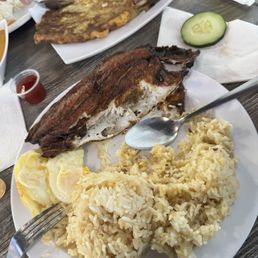 Milkfish and egg with fried rice Milkfish and egg with fried rice