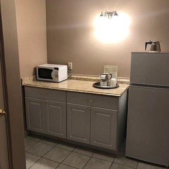 Jerome Grand Hotel - Nice kitchenette with good sized fridge in its own nook.  Nice perk to the room. - Hotels Near Me - Jerome, Arizona
