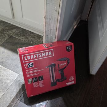 Lowe's Home Improvement - Time to put in the new door frame with my new craftsman nail gun. Thanks Mr.DAVE - Hardware Stores Near Me - San Francisco, California Lowe's Home Improvement - Time to put in the new door frame with my new craftsman nail gun. Thanks Mr.DAVE - Hardware Stores Near Me - San Francisco, California