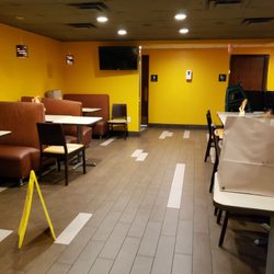Pollo Campero - Dining area and restroom