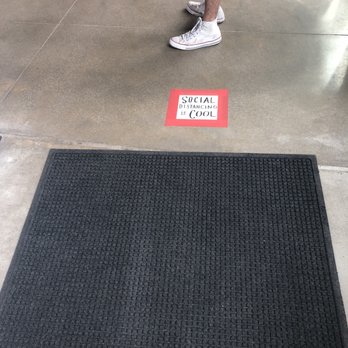 Scenic Route Bakery - Social distancing markers on the floor - Bakeries Near Me - Des Moines, Iowa Scenic Route Bakery - Social distancing markers on the floor - Bakeries Near Me - Des Moines, Iowa
