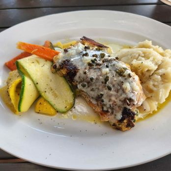 Fish City Grill - Stuffed Flounder with Mashed Potatoes and Grilled vegetables - Seafood Near Me - Georgetown, Texas